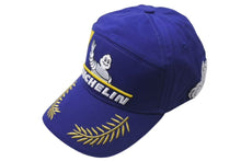 Load image into Gallery viewer, MICHELIN ミシュラン キャップ ブルー ブルー イエロー 刺繍 コットン サイズ調整可 美品 中古 4c074298