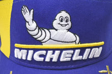 Load image into Gallery viewer, MICHELIN ミシュラン キャップ ブルー ブルー イエロー 刺繍 コットン サイズ調整可 美品 中古 4c074298