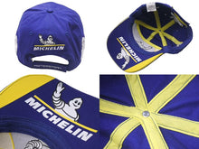 Load image into Gallery viewer, MICHELIN ミシュラン キャップ ブルー ブルー イエロー 刺繍 コットン サイズ調整可 美品 中古 4c074298