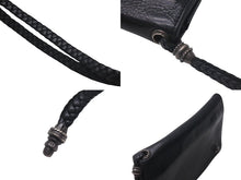 画像をギャラリービューアに読み込む, CHROME HEARTS クロムハーツ 2ZIP ウォレット クロスボタン レザーウォレット 二つ折り財布 レザー シルバー925 ブラック 美品 中古 4c074299