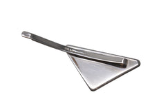 画像をギャラリービューアに読み込む, PRADA プラダトライアングルロゴ メタルヘアクリップ ブラック シルバー金具 中古 1IF051 美品 4c070430