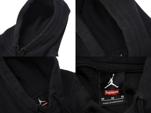 SUPREME x NIKE JORDAN シュプリーム x ナイキ ジョーダン hooded Sweatshirt スウェット ブラック サイズM 美品 中古 4c074308