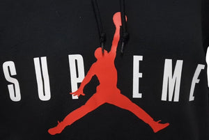 SUPREME x NIKE JORDAN シュプリーム x ナイキ ジョーダン hooded Sweatshirt スウェット ブラック サイズM 美品 中古 4c074308