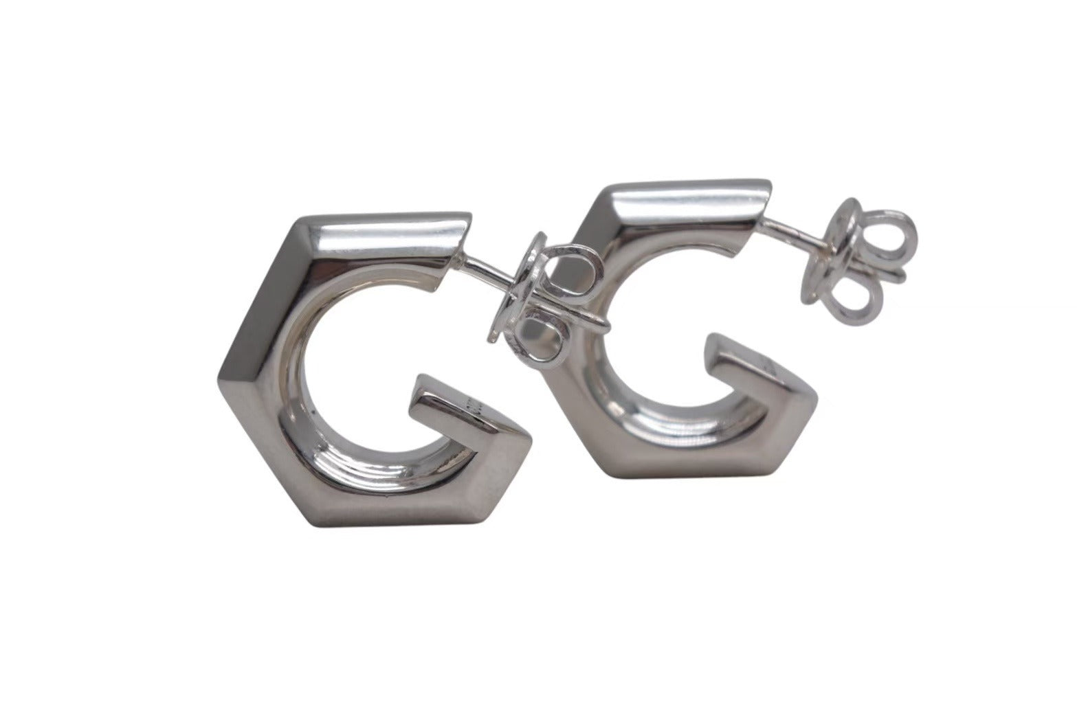 GUCCI グッチ フープ ピアス Geometric G ジオメトリック 814904 J8400