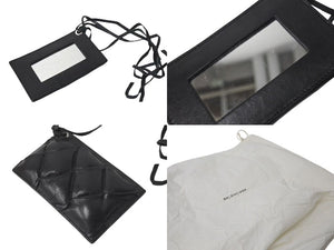 BALENCIAGA Matelasse City Handbag Black Calf Silver Hardware Mini Boston Bag 168031 Good Condition Used 4c074324
