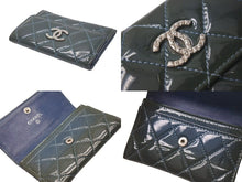 Load image into Gallery viewer, CHANEL シャネル ブリリアント マトラッセ コインケース カードケース ココマーク 14番台 エナメルレザー カーキ 美品 中古 4c074335
