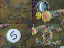 Load image into Gallery viewer, 極美品 CHANEL シャネル エンブロイダリー グラフィティ ショルダーバッグ A92789 ココマーク 20番台 カーキ 中古 4c074344