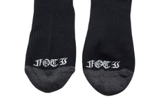 画像をギャラリービューアに読み込む, 新品未使用 CHROME HEARTS クロムハーツ 靴下 マッティボーイ スケルトン ソックス ロゴ刺繍 ブラック 中古 4c074345
