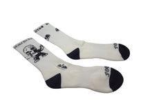 画像をギャラリービューアに読み込む, 新品未使用 CHROME HEARTS クロムハーツ 靴下 マッティボーイ スケルトン ソックス ロゴ刺繍 ホワイト 中古 4c074346
