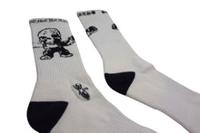 画像をギャラリービューアに読み込む, 新品未使用 CHROME HEARTS クロムハーツ 靴下 マッティボーイ スケルトン ソックス ロゴ刺繍 ホワイト 中古 4c074346