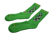 画像をギャラリービューアに読み込む, 新品未使用 CHROME HEARTS クロムハーツ 靴下 マッティボーイ ファイヤー ソックス ロゴ刺繍 グリーン 中古 4c074348