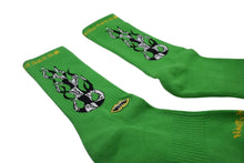 画像をギャラリービューアに読み込む, 新品未使用 CHROME HEARTS クロムハーツ 靴下 マッティボーイ ファイヤー ソックス ロゴ刺繍 グリーン 中古 4c074348