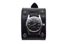 画像をギャラリービューアに読み込む, CHROME HEARTS x TUDOR クロムハーツ チューダー クロスボール ガンスリンガー ブラック レザー ウォッチ 手巻き 美品 中古 4c074349