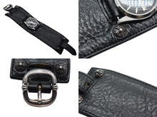 画像をギャラリービューアに読み込む, CHROME HEARTS x TUDOR クロムハーツ チューダー クロスボール ガンスリンガー ブラック レザー ウォッチ 手巻き 美品 中古 4c074349