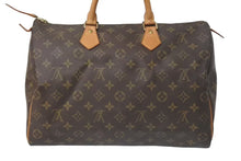 Load image into Gallery viewer, LOUIS VUITTON ルイヴィトン スピーディ35 ハンドバッグ M41524 モノグラムキャンバス ゴールド金具 ブラウン 美品 中古 4c074357