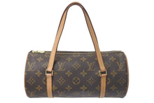 Load image into Gallery viewer, LOUIS VUITTON ルイヴィトン ハンドバック パピヨン30 GM 筒型 モノグラム M51385 ゴールド金具 ブラウン 中古 4c074365