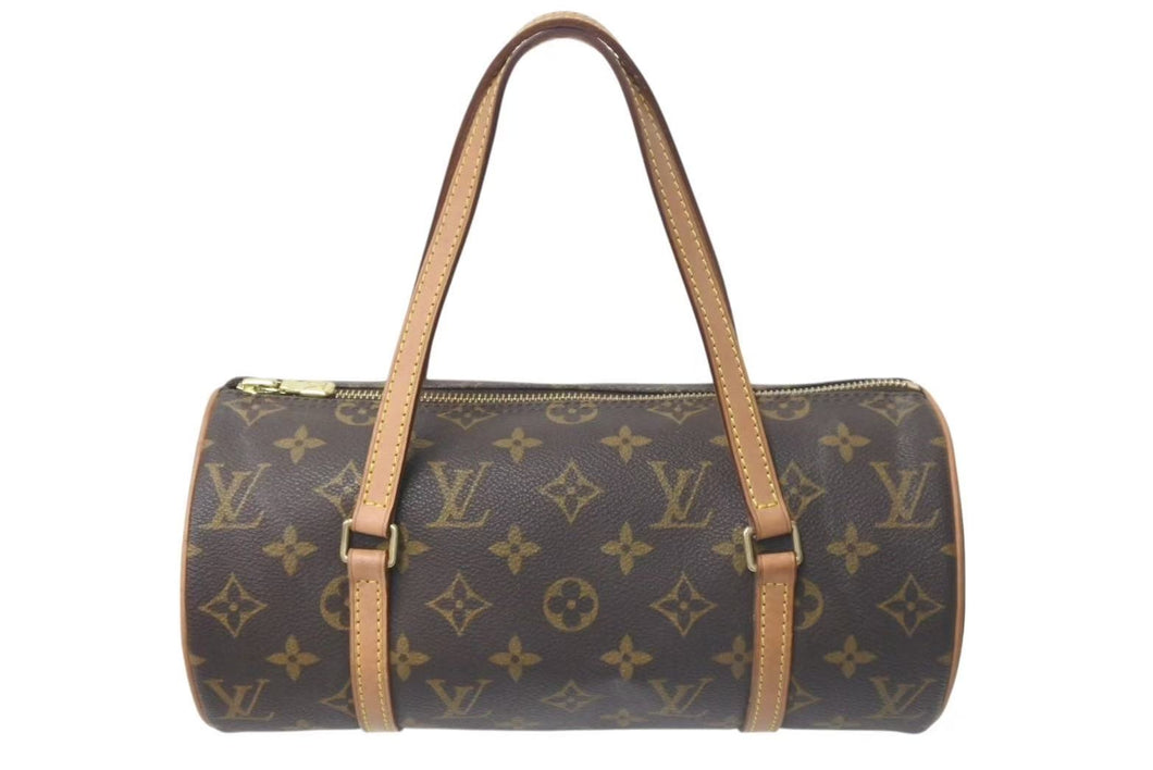 LOUIS VUITTON ルイヴィトン ハンドバック パピヨン30 GM 筒型 モノグラム M51385 ゴールド金具 ブラウン 中古 4c074365