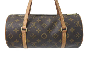 LOUIS VUITTON ルイヴィトン ハンドバック パピヨン30 GM 筒型 モノグラム M51385 ゴールド金具 ブラウン 中古 4c074365