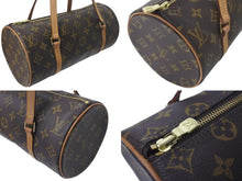 Load image into Gallery viewer, LOUIS VUITTON ルイヴィトン ハンドバック パピヨン30 GM 筒型 モノグラム M51385 ゴールド金具 ブラウン 中古 4c074365