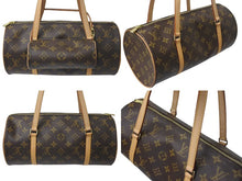 Load image into Gallery viewer, 極美品 LOUIS VUITTON ルイヴィトン ハンドバック パピヨン30 GM 筒型 モノグラム M51385 ゴールド金具 ブラウン 中古 4c074374