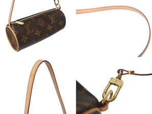 極美品 LOUIS VUITTON ルイヴィトン ハンドバック パピヨン30 GM 筒型 モノグラム M51385 ゴールド金具 ブラウン 中古 4c074374