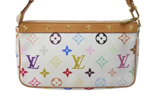 Load image into Gallery viewer, LOUIS VUITTON ルイヴィトン モノグラム マルチカラー ポシェット アクセソワール アクセサリーポーチ M92649 村上隆 ホワイト 美品 中古 4c074376