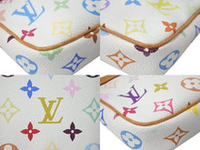 Load image into Gallery viewer, LOUIS VUITTON ルイヴィトン モノグラム マルチカラー ポシェット アクセソワール アクセサリーポーチ M92649 村上隆 ホワイト 美品 中古 4c074376