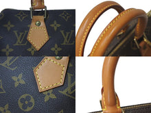 Load image into Gallery viewer, LOUIS VUITTON ルイヴィトン スピーディ25 ハンドバッグ M41528 モノグラム スト付き PVC レザー ゴールド金具 ブラウン 美品 中古 4c074385