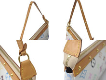 画像をギャラリービューアに読み込む, 極美品 LOUIS VUITTON ルイヴィトン モノグラム マルチカラー ポシェット アクセソワール アクセサリーポーチ M92649 村上隆 ホワイト 中古 4c074410