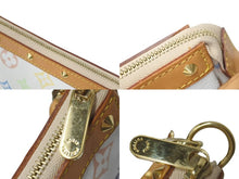 画像をギャラリービューアに読み込む, 極美品 LOUIS VUITTON ルイヴィトン モノグラム マルチカラー ポシェット アクセソワール アクセサリーポーチ M92649 村上隆 ホワイト 中古 4c074410