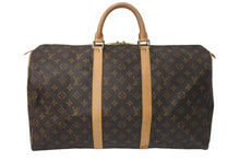 画像をギャラリービューアに読み込む, LOUIS VUITTON ルイヴィトン キーポル50 ボストンバッグ M41426 モノグラムキャンバス ブラウン ゴールド金具 美品 中古 4c074415