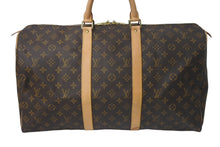 画像をギャラリービューアに読み込む, LOUIS VUITTON ルイヴィトン キーポル50 ボストンバッグ M41426 モノグラムキャンバス ブラウン ゴールド金具 美品 中古 4c074415