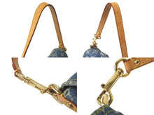 Load image into Gallery viewer, LOUIS VUITTON ルイヴィトン ミニプリーティ ハンドバッグ M95050 モノグラムデニム レザー ブルー 美品 中古 4c074418
