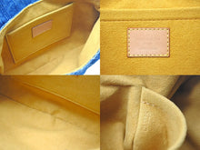 Load image into Gallery viewer, LOUIS VUITTON ルイヴィトン ミニプリーティ ハンドバッグ M95050 モノグラムデニム レザー ブルー 美品 中古 4c074418