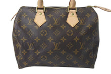 Load image into Gallery viewer, 新品同様 LOUIS VUITTON ルイヴィトン スピーディ25 ハンドバッグ M41109 モノグラム PVC ゴールド金具 ブラウン 中古 4c074423