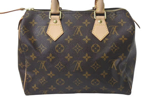 新品同様 LOUIS VUITTON ルイヴィトン スピーディ25 ハンドバッグ M41109 モノグラム PVC ゴールド金具 ブラウン 中古 4c074423