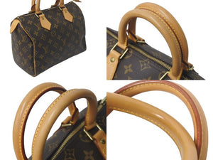 LOUIS VUITTON ルイヴィトン スピーディ25 ハンドバッグ M41109 モノグラム PVC レザー ゴールド金具 ブラウン 美品 中古 4c074430