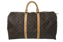 Load image into Gallery viewer, LOUIS VUITTON ルイヴィトン キーポル 50 ボストンバック モノグラム M41426 ブラウン 美品 中古 4c074432