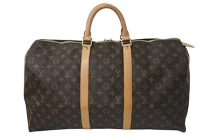 LOUIS VUITTON ルイヴィトン キーポル 50 ボストンバック モノグラム M41426 ブラウン 美品 中古 4c074432