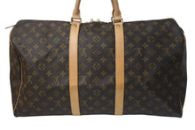 Load image into Gallery viewer, LOUIS VUITTON ルイヴィトン キーポル 50 ボストンバック モノグラム M41426 ブラウン 美品 中古 4c074432