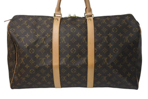 LOUIS VUITTON ルイヴィトン キーポル 50 ボストンバック モノグラム M41426 ブラウン 美品 中古 4c074432