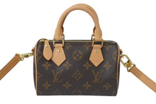 Load image into Gallery viewer, 極美品 LOUIS VUITTON ルイヴィトン ナノスピーディ ハンドバッグ 2WAYバッグ M81085 モノグラム PVC レザー 中古 4c074433