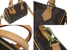 画像をギャラリービューアに読み込む, 極美品 LOUIS VUITTON ルイヴィトン ナノスピーディ ハンドバッグ 2WAYバッグ M81085 モノグラム PVC レザー 中古 4c074433