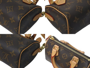 極美品 LOUIS VUITTON ルイヴィトン ナノスピーディ ハンドバッグ 2WAYバッグ M81085 モノグラム PVC レザー 中古 4c074433