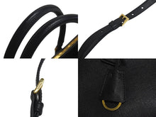 画像をギャラリービューアに読み込む, 新品同様 PRADA プラダ ガレリア ハンドバッグ ショルダーバッグ ミディアム 1BA863 サフィアーノレザー ブラック ゴールド金具 中古 4c074435