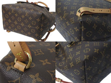 Load image into Gallery viewer, 極美品 LOUIS VUITTON ルイヴィトン モンスリNM リュック バックパック M45501 PVC ヌメ革 ブラウン ゴールド金具 中古 4c074436