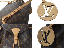 Load image into Gallery viewer, 極美品 LOUIS VUITTON ルイヴィトン モンスリNM リュック バックパック M45501 PVC ヌメ革 ブラウン ゴールド金具 中古 4c074436