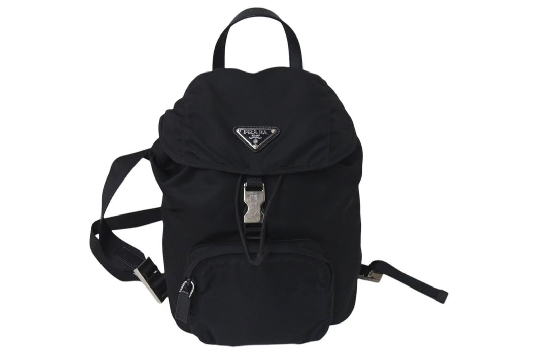 PRADA プラダ Nylon Mini Backpack ナイロン ミニバックパック ブラック BZ0025 美品 中古 4c074437