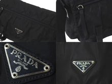 Load image into Gallery viewer, PRADA プラダ ショルダーバッグ テスート イタリア製 ナイロン レザー ブラック シルバー金具 美品 中古 4c074444