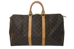 LOUIS VUITTON ルイヴィトン キーポル 40 ボストンバック M41522 モノグラム ブラウン 美品 中古 4c074447
